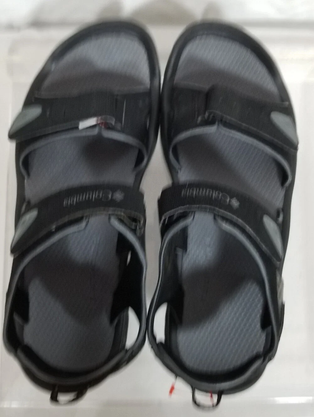 Columbia Techlite Mens Black Open Toe Sandal Size 10 Adjustable Water Sports
